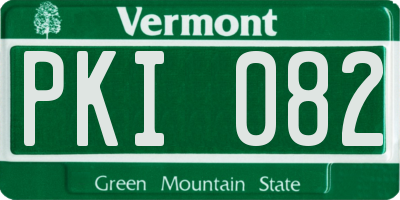 VT license plate PKI082