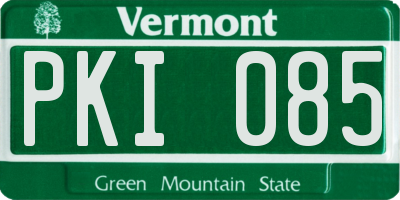 VT license plate PKI085