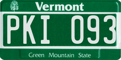 VT license plate PKI093
