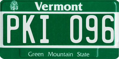 VT license plate PKI096