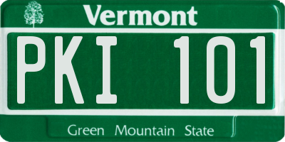 VT license plate PKI101