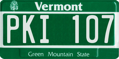 VT license plate PKI107