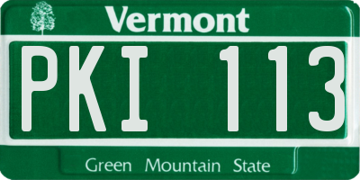VT license plate PKI113