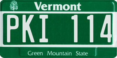 VT license plate PKI114