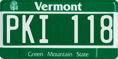 VT license plate PKI118