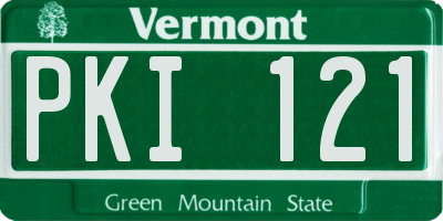 VT license plate PKI121