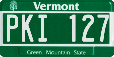 VT license plate PKI127