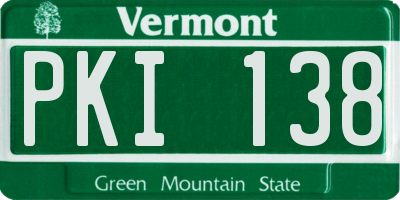 VT license plate PKI138