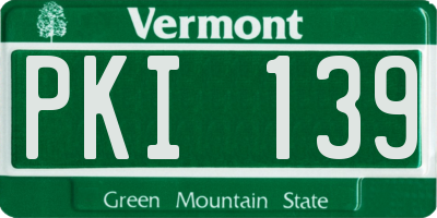 VT license plate PKI139