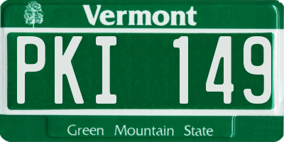 VT license plate PKI149