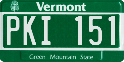 VT license plate PKI151
