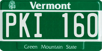 VT license plate PKI160