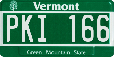 VT license plate PKI166