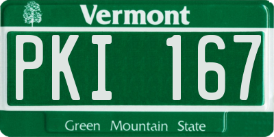 VT license plate PKI167