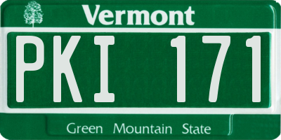 VT license plate PKI171