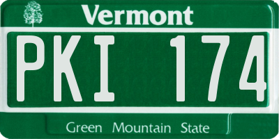 VT license plate PKI174