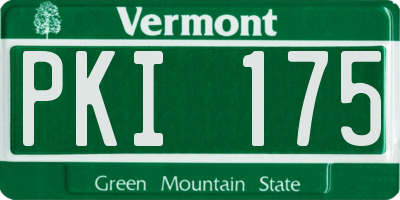 VT license plate PKI175