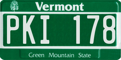 VT license plate PKI178