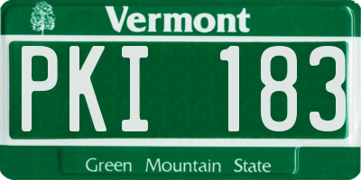 VT license plate PKI183