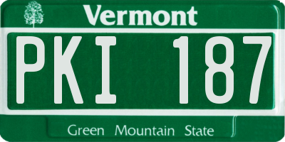 VT license plate PKI187