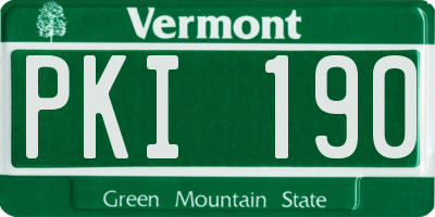 VT license plate PKI190