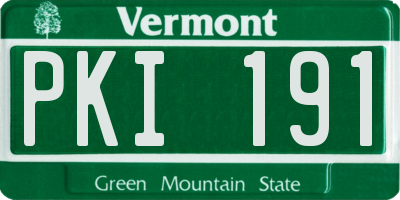 VT license plate PKI191