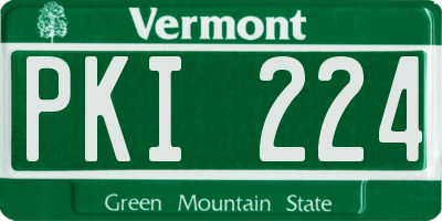 VT license plate PKI224