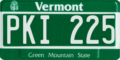VT license plate PKI225