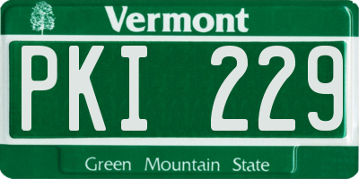 VT license plate PKI229