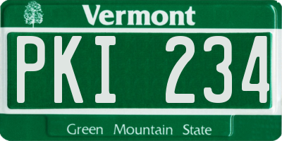 VT license plate PKI234