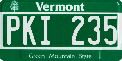 VT license plate PKI235