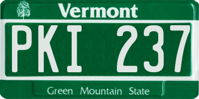 VT license plate PKI237