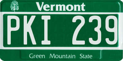 VT license plate PKI239