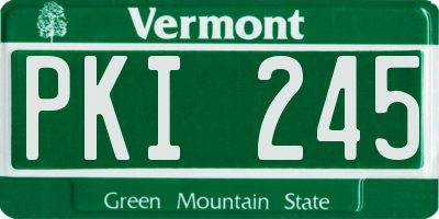VT license plate PKI245