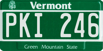 VT license plate PKI246