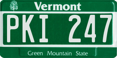 VT license plate PKI247