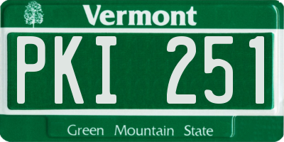 VT license plate PKI251