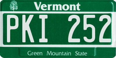 VT license plate PKI252