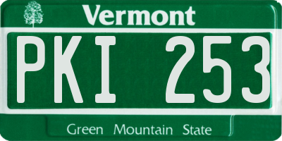 VT license plate PKI253