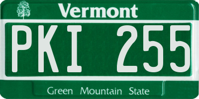 VT license plate PKI255