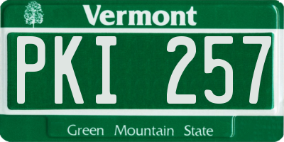 VT license plate PKI257