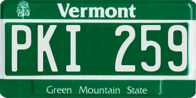 VT license plate PKI259