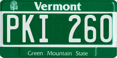 VT license plate PKI260