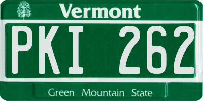 VT license plate PKI262