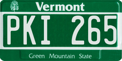 VT license plate PKI265