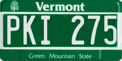 VT license plate PKI275