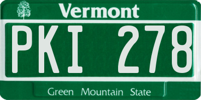 VT license plate PKI278