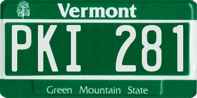 VT license plate PKI281