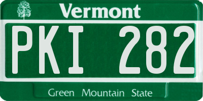 VT license plate PKI282