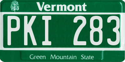 VT license plate PKI283